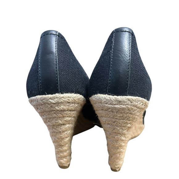 Michael Kors Black Meg Espadrille Wedge 10 - Picture 4 of 5